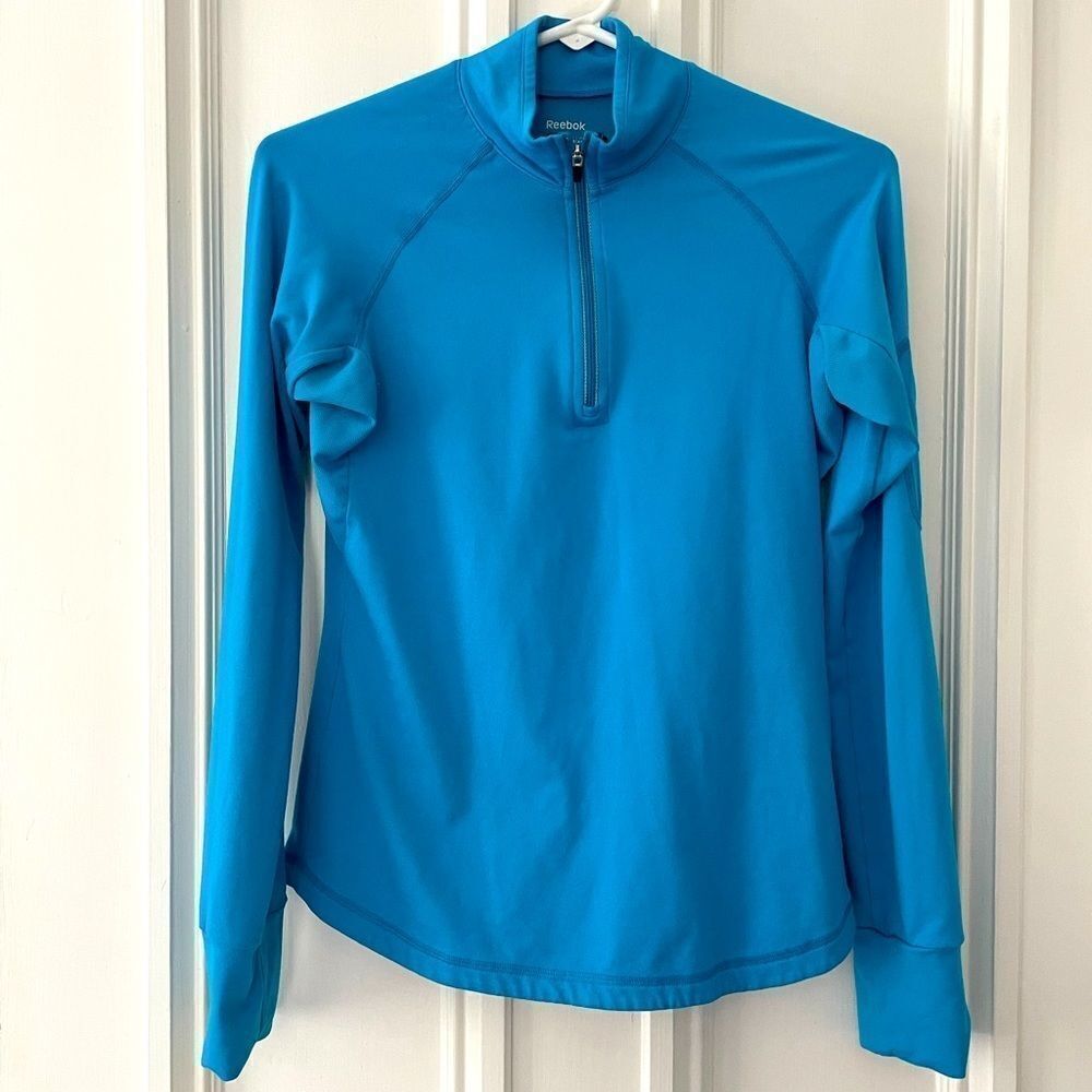 Reebok turquoise athletic zip top XS